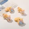 Dibujo Animado Lindo Resina Flock Gatinho Comiendo Pez DIY Corazón de Niña Flequillo Lateral Pinza Pinza de Pico de Pato Accesorios para el Cabello