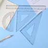 Jintao Papelería Set Estudiantil de Cuatro Reglas Regla Triangular Set de Transportador Acrílico Transparente Mayoreo