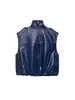 Conjunto de Chaleco con Correa de Efecto Piel Estilo Europeo y Americano Nuevo Verano 2026 + Minifalda de Efecto Piel con Remaches