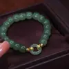 Pulsera de imitación de jade Hetian estilo chino para mujer, doble Xi linmen Xi Xi Jia Xi, pulsera con hebilla de seguridad de jade, joyería