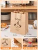 Taza de Café Desechable con Tapa, Taza Doméstica de Papel Kraft Engrosado, Taza de Embalaje para Bebidas Calientes de Té con Leche, Para Llevar Hecha a Medida