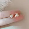 Brincos Elegantes Personalizados Estilo Coreano Simples Nicho Argola de Prata S925 Novos Brincos de Luxo para Mulheres Brincos de Pérola Atacado