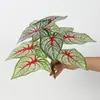 Simulação Cor Folha Taro Verde Planta Parede Paisagem Dourado Ge Verde Folha De Maçã Folha De Palmeira Branca Decorativa Folha De Taro Planta