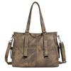 Bolso de gran capacidad para mujer, nuevo bolso bandolera retro, sencillo y combinable, con textura, para ir al trabajo, 2025