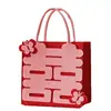 Nova bolsa de presente de feltro com personagem "Happy" de grande capacidade, sacola para lembrancinha de casamento, sacola de doces, sacola de presente de aniversário e feriado