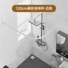 Barra telescópica para cortina de ducha empalmable transfronteriza sin perforaciones, riel curvo en forma de L flexible, cortina divisoria de ducha impermeable para baño