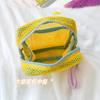Bolsa de tofu con estampado de logo de rejilla de dopamina, almacenamiento para labiales, bolsa pequeña nueva de gran capacidad, portátil para viaje, bolsa cosmética