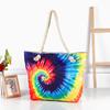 Bolsa Nueva con Estampado Digital Tie-Dye Estilo Casual Bolsa de Playa Lona de Un Hombro Viaje Gran Capacidad Bolsa de Playa Transfronteriza