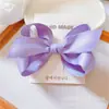 Accesorios para el cabello infantiles coreanos hechos a mano: lazo de hoja con botón grande, horquilla tridimensional, pinza superior, horquilla elegante para niña.
