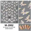 Nuevas Calcomanías para Uñas de Mariposa, Accesorios Decorativos Suaves y Portátiles, Calcomanías 3D en Relieve, Calcomanías para Uñas de Concha, Tridimensional