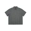 Roupas Masculinas Beijie 2026 Verão Nova Camisa Xadrez Masculina Retrô Workwear Manga Curta Camisa Casal Jaqueta Casual