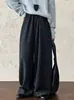 Pantalones Casuales Rectos Versátiles Cómodos de Cintura Alta Elásticos con Textura Estilo Coreano Ns para Mujer Invierno Nuevo Estilo 2141