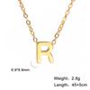 Collar de acero de titanio con corte transfronterizo de 26 letras, joyería que no se desvanece, nicho femenino, colgante de collar de acero inoxidable de alta gama