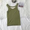 Otoño e Invierno Nuevo Chaleco Cálido con Forro Polar para Mujer Cuello Redondo Una Pieza con Almohadilla en el Pecho Ajustado Adelgazante para Usar Debajo y Encima Top Calefactor