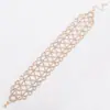 Colar de Luxo Popular Europeu e Americano com Strass Moda Tendência para Boate Gargantilha Full Diamond Acessório de Palco para Noite N374