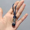 Cuerda de Paraguas de Siete Hilos Pirata Espartano Línea Azul Dura Llavero Colgante Hecho a Mano Estilo Vikingo Llavero