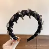 Diadema de estilo de cabello para la frente de caña alta 2026, versátil con dientes para un agarre antideslizante, diadema para lavarse la cara, colección de accesorios para el cabello para mujeres