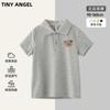 Camisas Polo Transfronteiriças Europeias e Americanas para Meninos, Camisetas de Manga Curta com Urso de Desenho Animado, Tops para Meninos, Roupas de Verão Infantis de Tamanho Médio e Grande, Uniformes Escolares