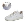Sapatos Brancos de Couro Genuíno para Mulheres 2025 Primavera Novos Sapatos Esportivos de Treino Moral para Mulheres Casuais Versáteis Sapatos Forrest Gump Moda Feminina Sapatos Femininos