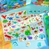 Libro de Pegatinas de Gelatina Sencillo para Niños y Niñas de 3 a 6 Años, Libro de Pegatinas de Dibujos Animados para la Concentración y el Despertar para Estudiantes