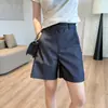 ¡Pantalones cortos de papel Xuan ultrafinos! La parte trasera cuenta con una cintura elástica, con costuras laterales dobles para un efecto reductor de cintura alta.. Shorts de mezclilla finos de verano para mujer, de largo hasta la rodilla