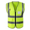 Chalecos reflectantes al por mayor, chalecos reflectantes para trabajadores de saneamiento, uniformes de jardinería, chalecos de trabajo para obras de construcción con marcas reflectantes impresas