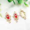 Ojo del Diablo Transfronterizo Ojo del Corazón de la Palma Pulsera DIY Collar Llavero Accesorios de Joyería Aleación Colgante Pequeño