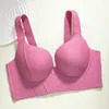 Tallas Grandes Sin Varillas Busto Grande Busto Pequeño Visible Cómodo Ropa Interior para Mujeres Estilo Delgado Push-up Anticaída Soporte Lateral Transpirable Sujetador