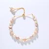Pulseira de cristal de pérola de água doce barroca ins Niche Design Sense Korean Internet Celebrity Handmade Beaded Bracelet