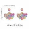 Pendientes de Esmalte Coloridos con Forma de Flor, Estilo Dulce y Fresco para Fiestas, con Diamantes y Perlas, Pendientes de Pétalos de Lujo Ligero y de Alta Gama para Mujer