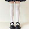 Calcetines altos para niños y mujeres, calcetines largos de terciopelo de color caramelo para primavera y verano, calcetines altos de estilo coreano para niñas, transpirables, antideslizantes, para el muslo