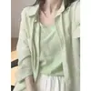 Camisa Protectora del Sol de Manga Larga 2026 Estilo Japonés Hong Kong Camisa Suelta para Niñas Verano Moderna Versátil Chaqueta Casual