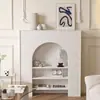 Armario de chimenea de estilo francés, armario decorativo para sala de estar interior, estante de fotografía minimalista en blanco y negro para entrada de casa de huéspedes, armario de almacenamiento