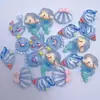 Accesorios de Resina DIY de Dibujos Animados, Animales Marinos con Purpurina Fina, Pinzas para el Cabello de Crema Pegajosa, Accesorios de Hebilla de Zapato de Tortuga para Funda de Teléfono