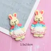 Parche de oso de dibujos animados color galleta accesorios de resina DIY pegamento de crema material para carcasa de teléfono móvil aretes accesorios para pasador de pelo