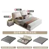 Cama de Couro Orelha de Elefante de Luxo Leve Italiana Quarto Principal Encosto Grande Estofamento Macio Cama de Casal Quarto Minimalista Moderno Armazenamento Cama Grande