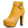 Botas talla grande 40-50 2022 nuevas botas de mujer botines de tacón alto zapatos de mujer de tacón grueso estilo europeo y americano comercio exterior transfronterizo generación
