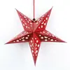Decorações de Natal laser oco de cinco pontas estrela festival aniversário shopping center cenário layout pingente estrela tridimensional