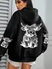 Talla Europea TransfronterizaLinda Sudadera con Estampado de Vaca de Leche para el Cabello para Mujer Lana Otoño Streetwear