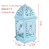 Estilo Europeu Ferro Forjado Vidro Pastoral Retro Vento Lâmpada Suporte de Vela Ornamento Nórdico Romântico Casa Suporte de Vela Lanterna Decorativa