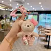 Alças Fofas para Copo de Água Laço para Calças Chaveiro de Urso Boneca de Pelúcia Enfeite para Pendurar na Bolsa Pingente de Boneca Fofa para Mulheres
