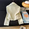 Camisa casual de manga larga de dos piezas falsas con cadena, diseño nicho, para mujer, nueva de Otoño 2026