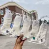Novo Estilo Fresco Boca de Bolha Conjunto Branco Primavera e Outono Algodão Penteado Feminino Estilo College Esportivo Casual Meias de Algodão