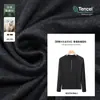 Camiseta de manga larga de lana Lyocell Tencel, capa base para mujer, nuevo estilo 2026, cuello Henley, corte ajustado, elástica, top con botones