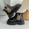 Botas tipo Martin para Niñas de 1-3-6 Años Otoño e Invierno Estilo Nuevo Estilo Británico Suela Suave Antideslizantes de Piel Botas Cortas Cálidas con Felpa para Niños
