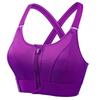 Sujetador Deportivo Ajustable con Cierre Frontal Transfronterizo a Prueba de Golpes Chaleco sin Aros Yoga Cruz Espalda Bonita Ropa Interior Talla Grande para Mujer