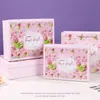 Estilo Pintura al Óleo Caja de Regalo Tulipán Rosa Día de la Mujer 38 Caja de Regalo Morada para la Diosa Madre