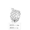 Anillo Abierto Acero Inoxidable Anillo Ajustable en Forma de C para Hombres y Mujeres Anillo que No se Desvanece Anillo de Acero de Titanio con Recortes Geométricos