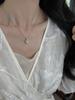 Corrente de clavícula de alta qualidade, temperamento pequeno e fresco, menina, laço de fita, colar de pérola austríaca