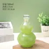 Botella de Agua Simple con Forma de Calabaza, Botella para Fermentar Vino, Botella para Bebidas de Té con Leche, Jarra de Vidrio para Vino, Set de Vino Portátil para Hogar y Exterior, Botella Portátil